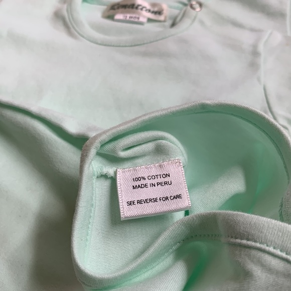NWT Renattoni Aloe Cotton Crewneck Long-sleeve Snap Onesie Made in Peru 2 avail - Picture 1 of 6